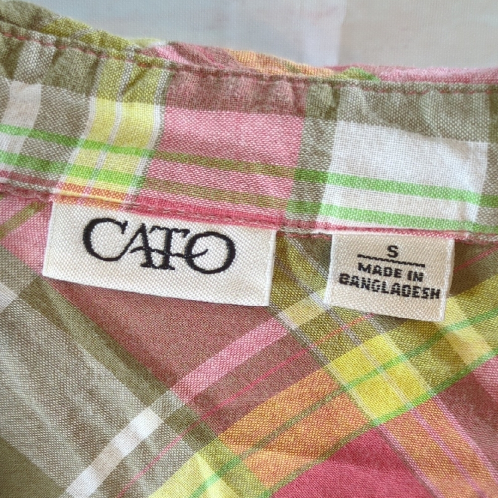 Cato Multicolor Plaid Button Down Shirt - Picture 3 of 5